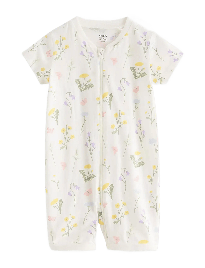 Lindex - Pyjama romper - natdragter - light dusty white - 0