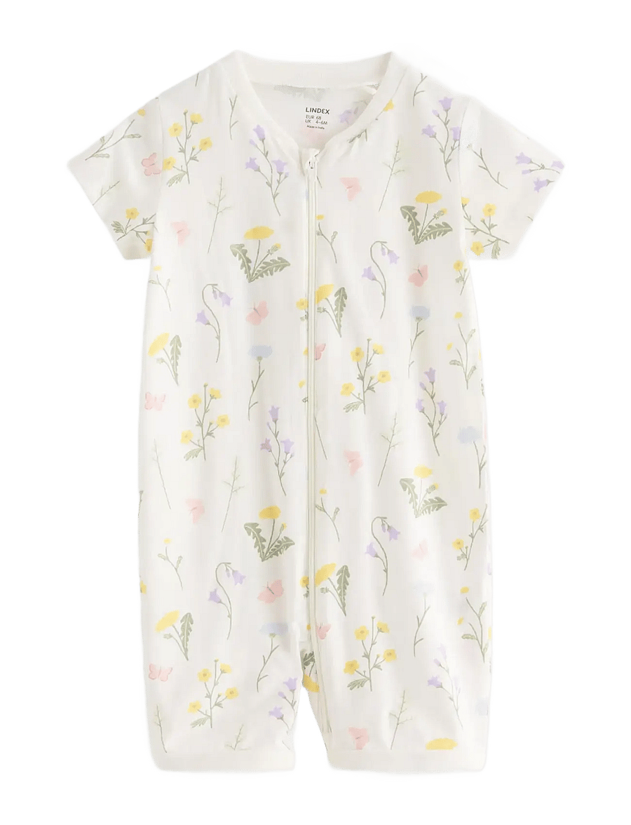 Lindex - Pyjama romper - slaapoveralls - light dusty white - 0