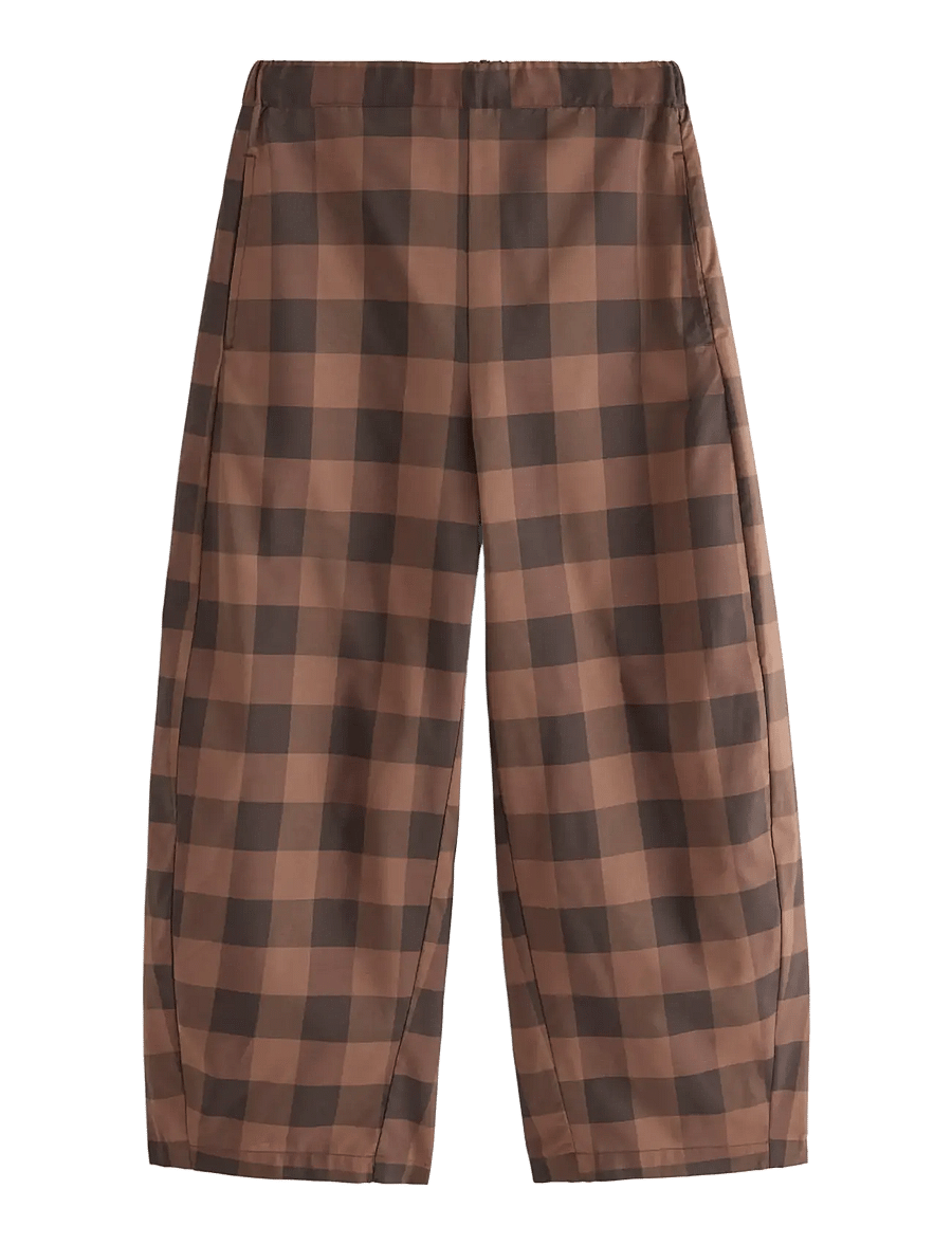 Lindex - Barrel trousers with ankle length - brown - 1
