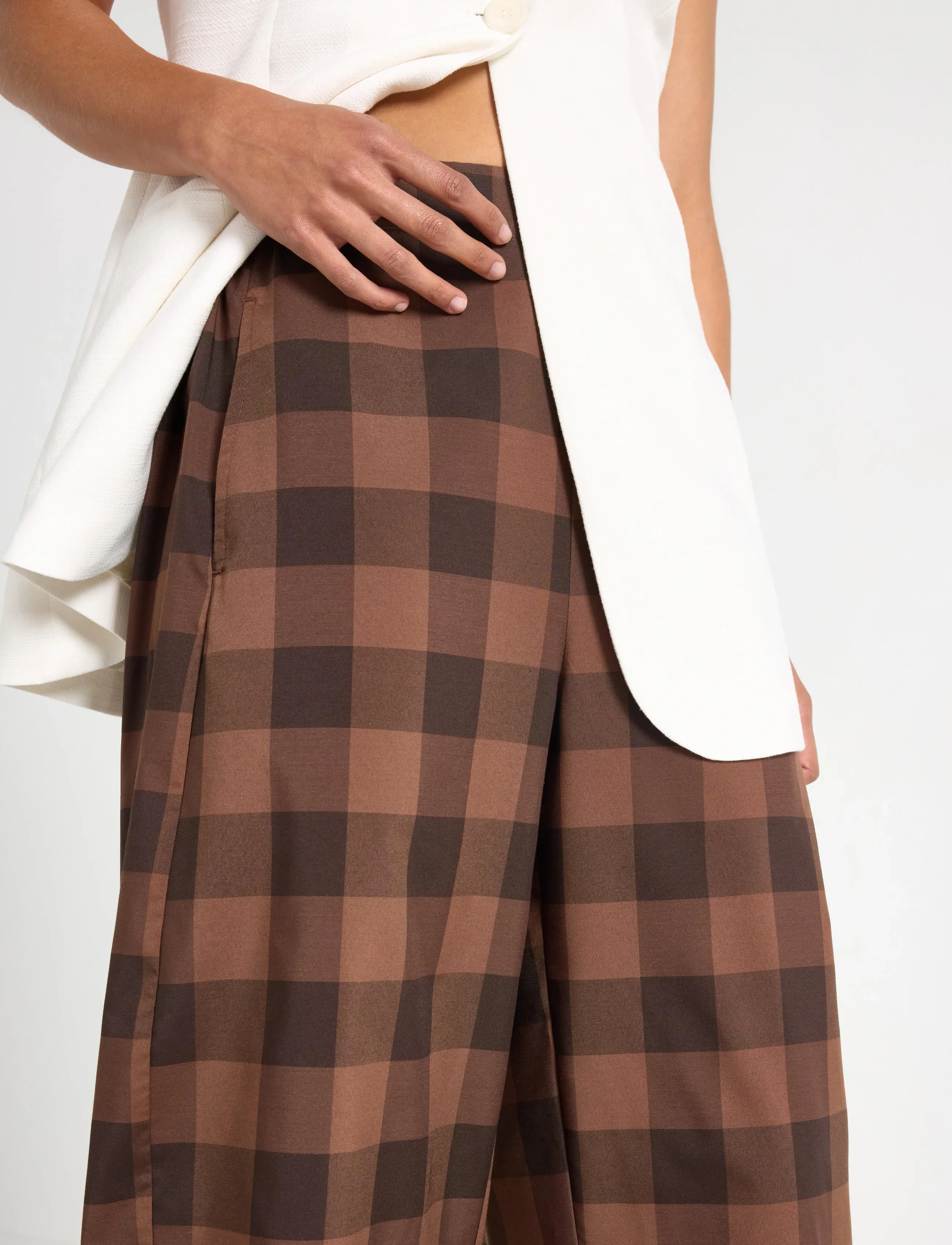 Lindex - Barrel trousers with ankle length - brown - 4