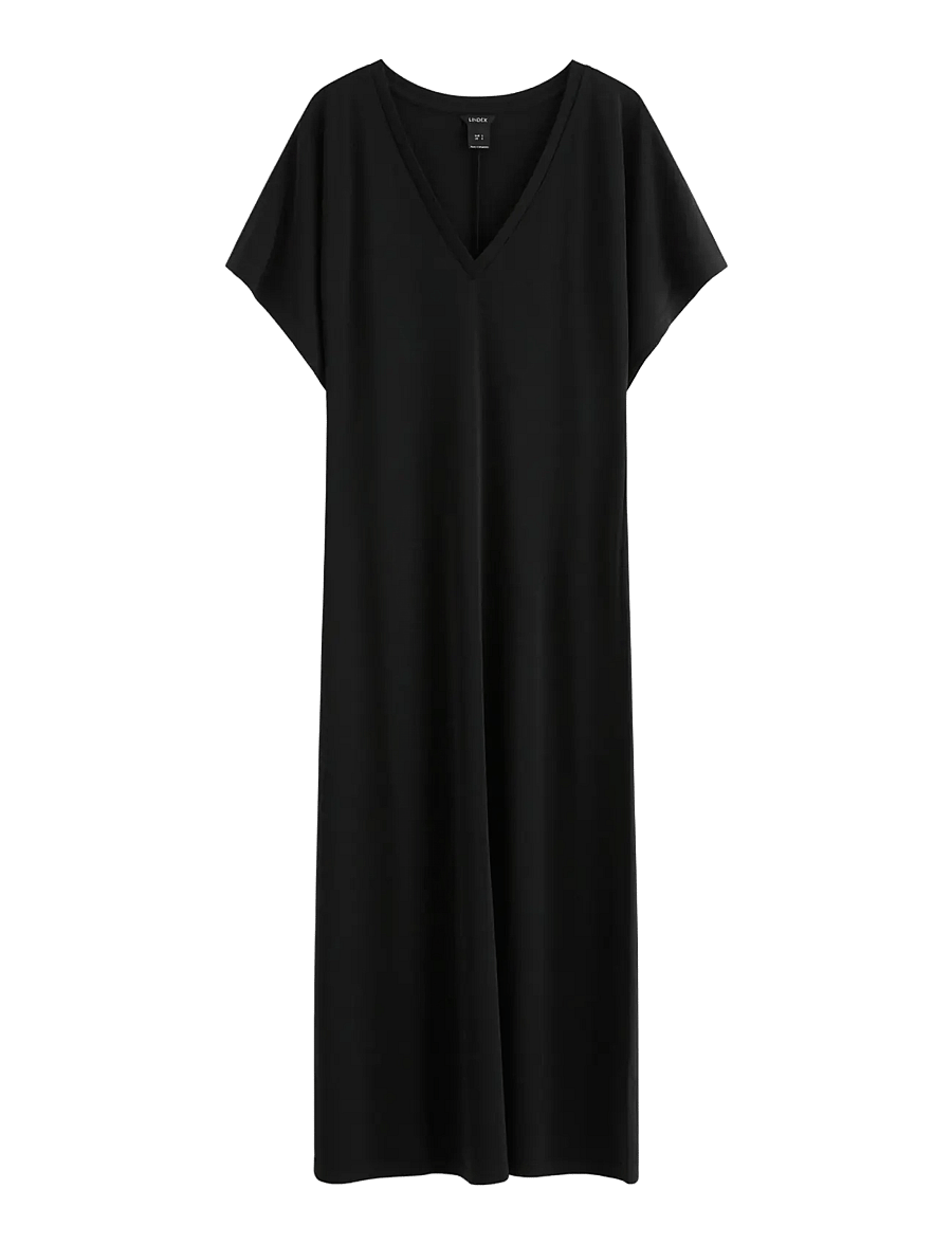 Lindex - Short sleeved dress - t-shirtkjoler - black - 1