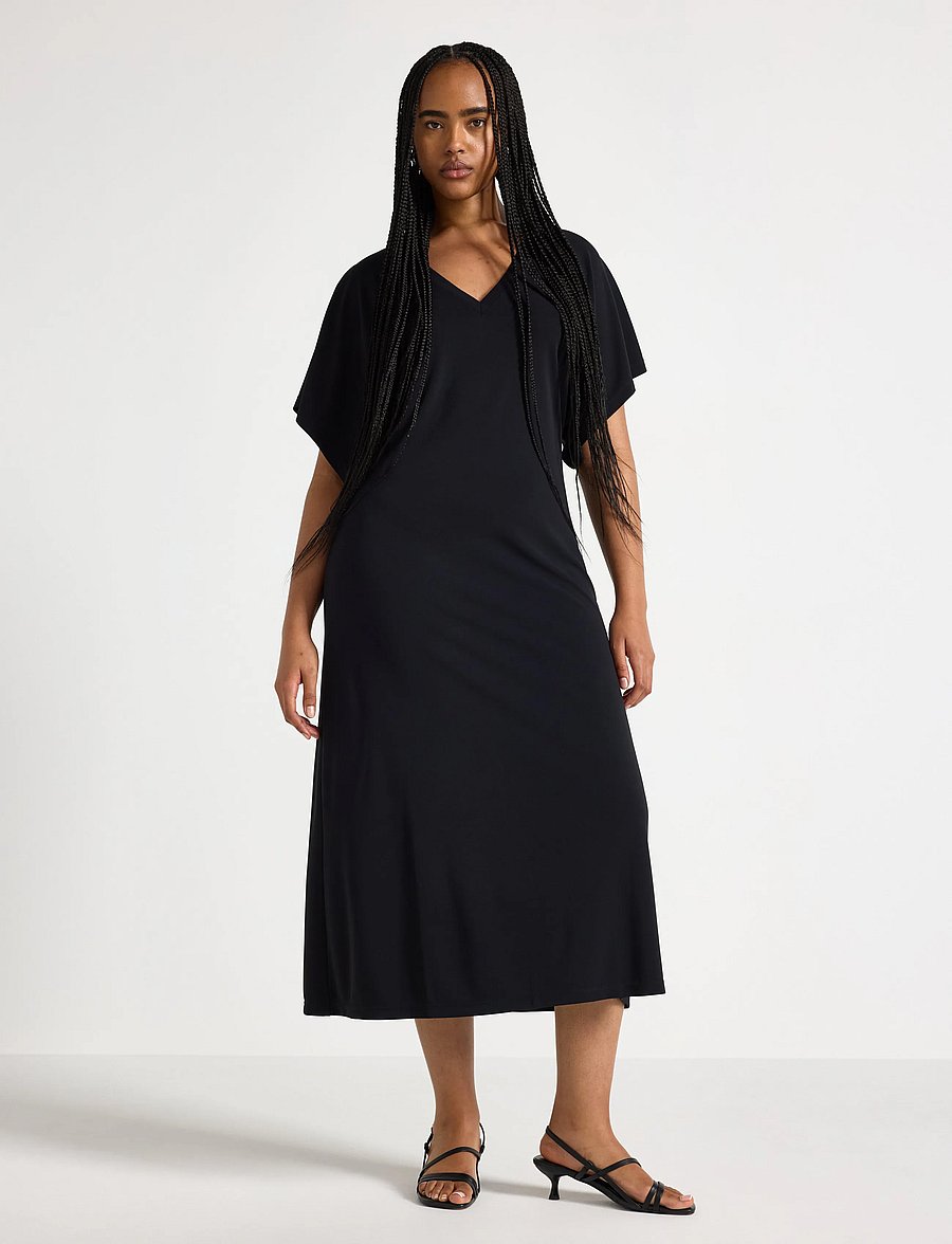 Lindex - Short sleeved dress - t-shirtkjoler - black - 0