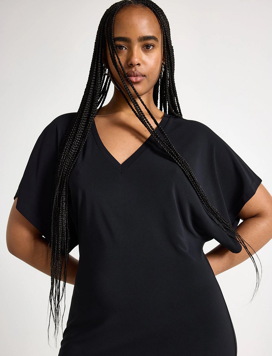 Lindex - Short sleeved dress - t-shirtkjoler - black - 4