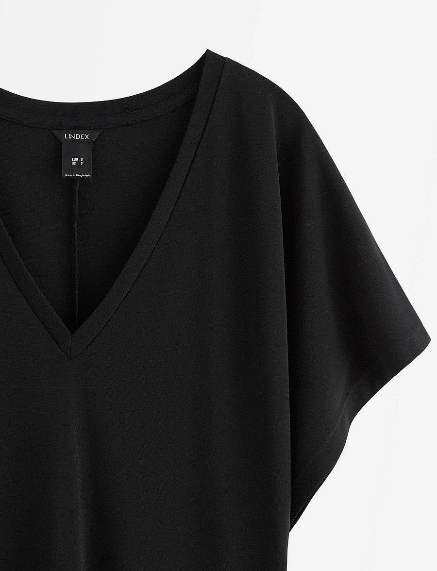 Lindex - Short sleeved dress - t-shirtkjoler - black - 5