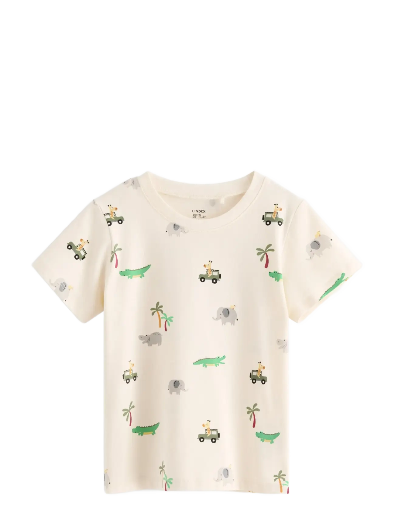 Lindex T-Shirt, 104, White, T-Shirts > Kortærmede, Børn