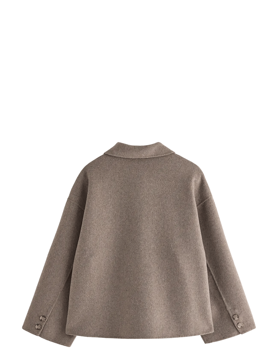 Lindex - Jacket in wool blend - wolljacken - dark beige melange - 2