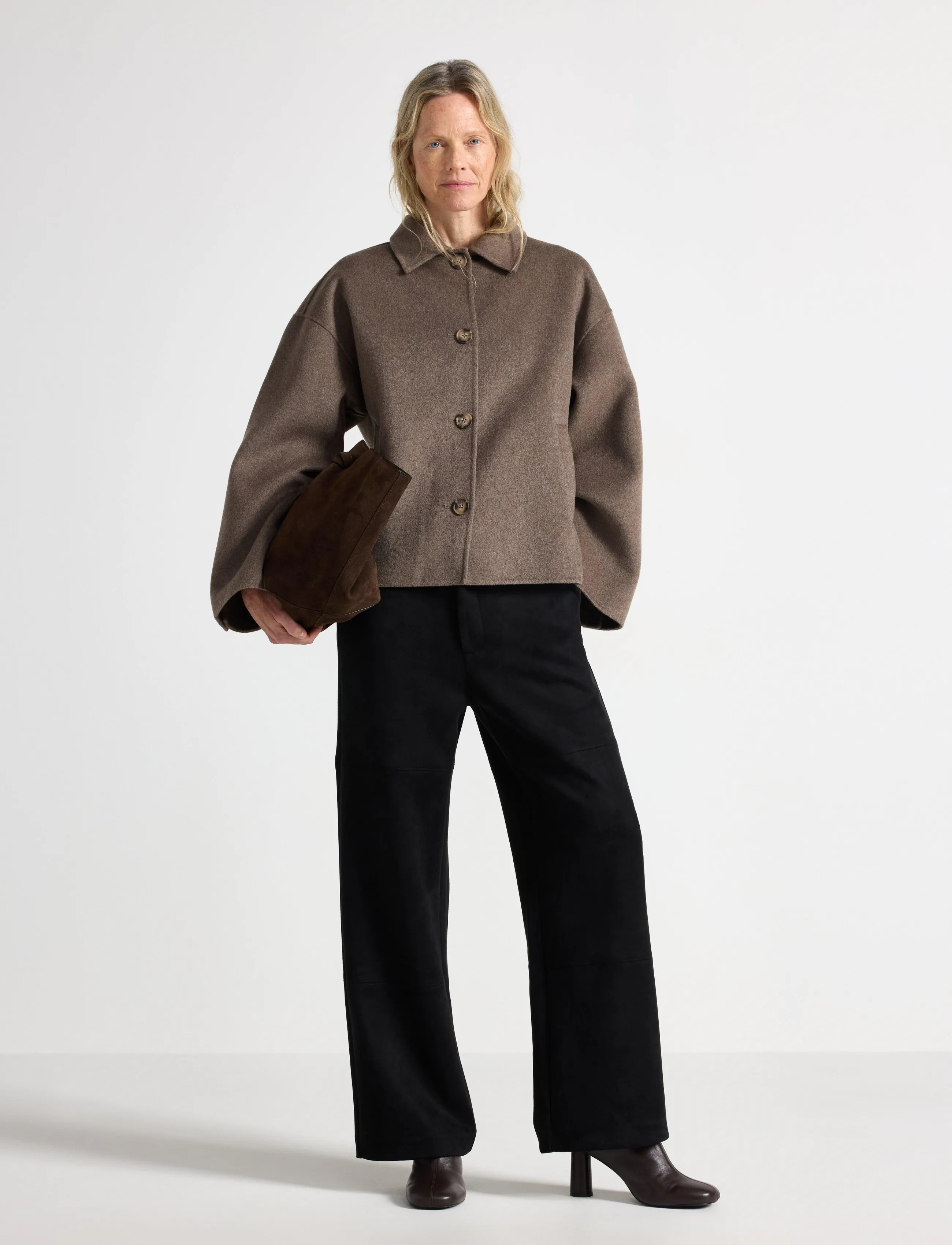 Lindex Jacket in wool blend - Lindex - DARK BEIGE MELANGE / beige