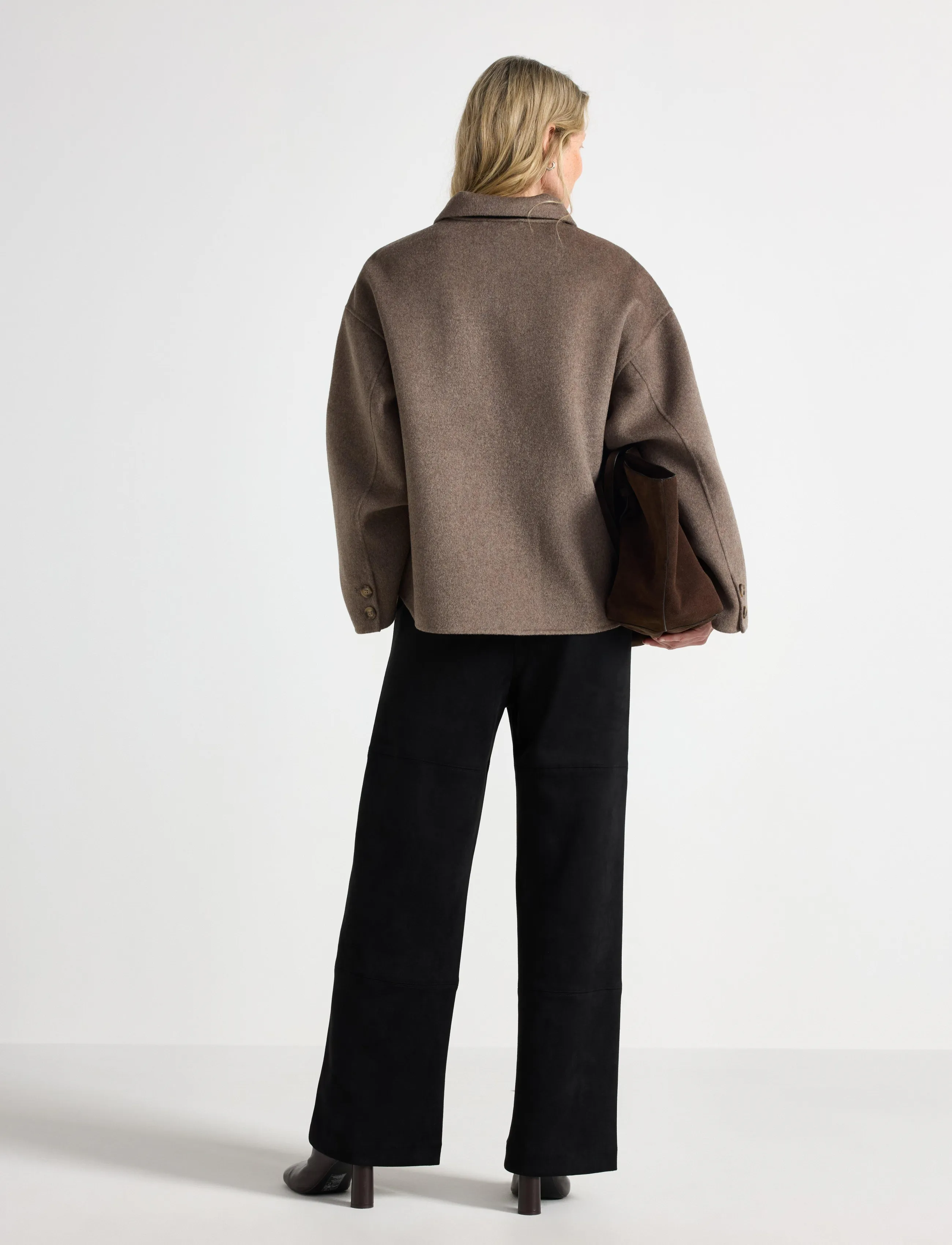Lindex - Jacket in wool blend - wolljacken - dark beige melange - 3