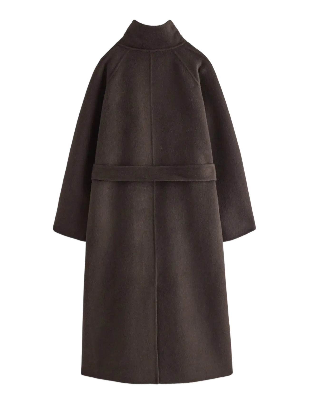 Lindex - Coat in wool blend - dark brown melange - 2