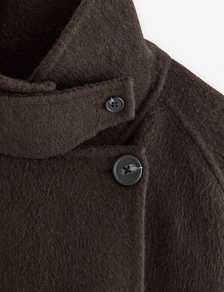 Lindex - Coat in wool blend - winterjacken - dark brown melange - 5