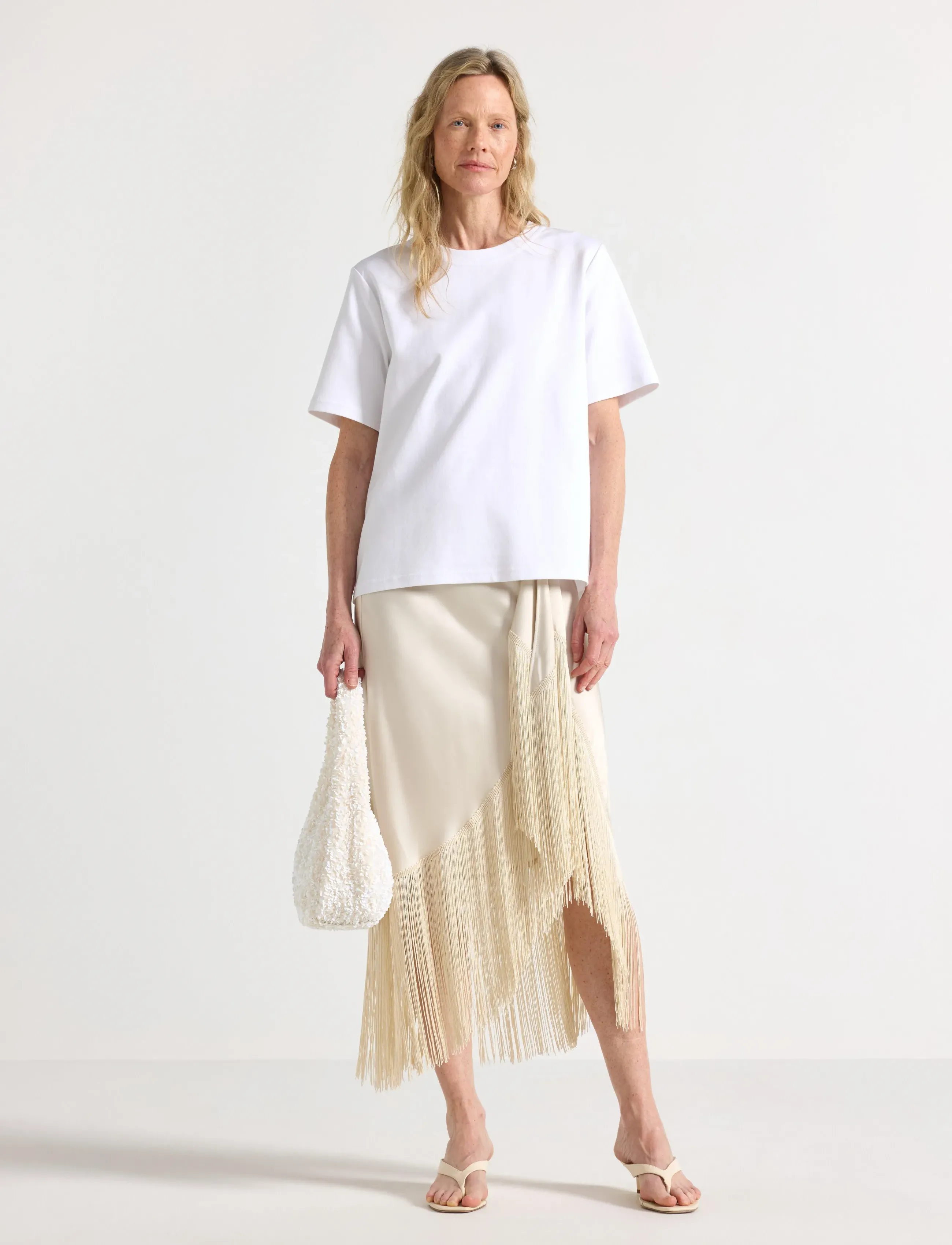 Lindex Skirt In Satin, XL, Röcke, Beige - Satin Frauen
