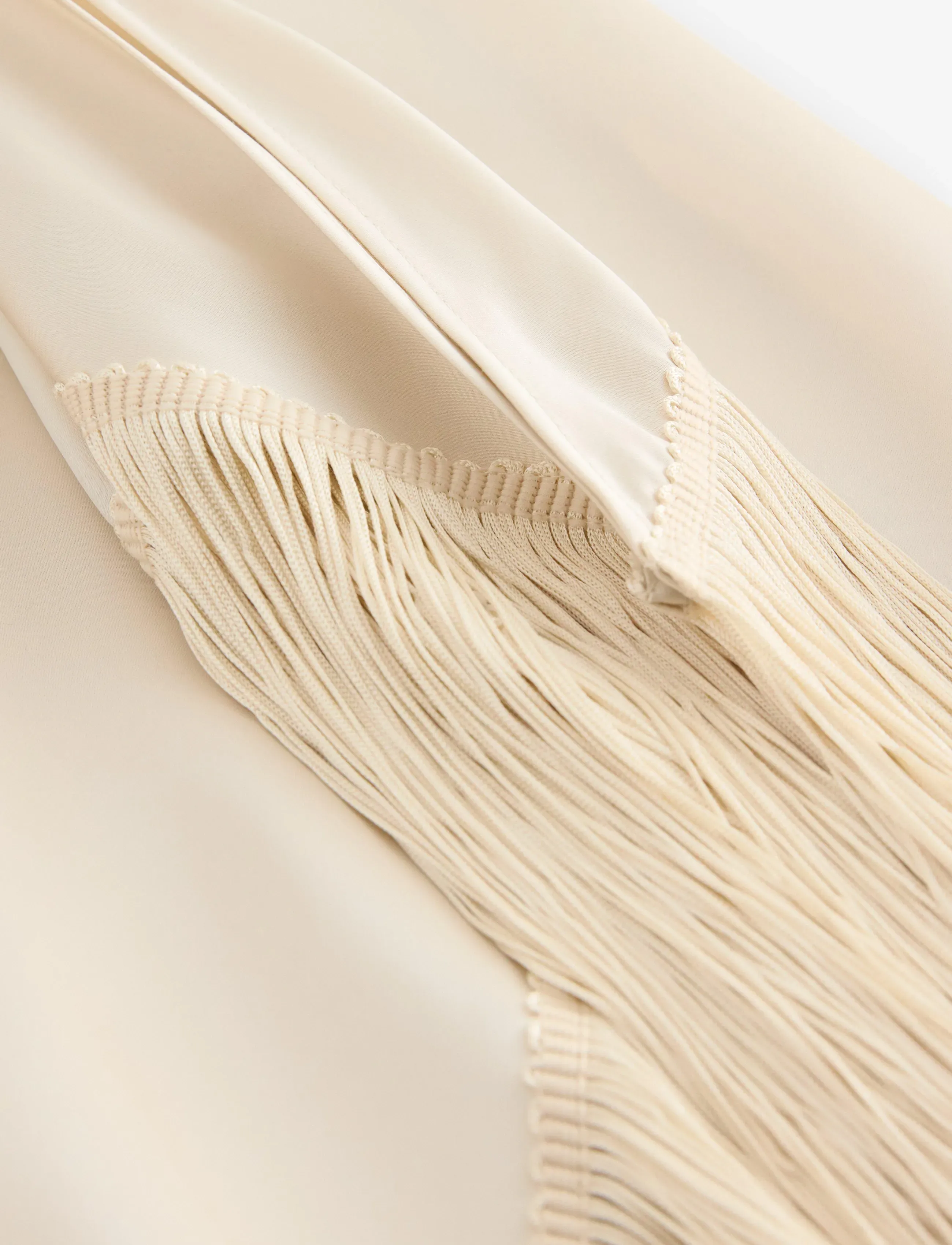 Lindex - Skirt in satin - satengskjørt - light beige - 5