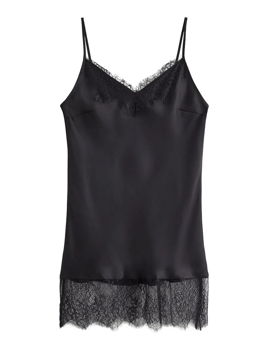 Lindex - Camisole in satin - special occasions - black - 1
