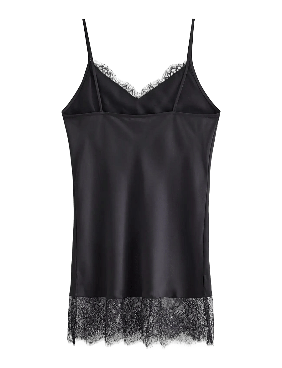 Lindex - Camisole in satin - special occasions - black - 2