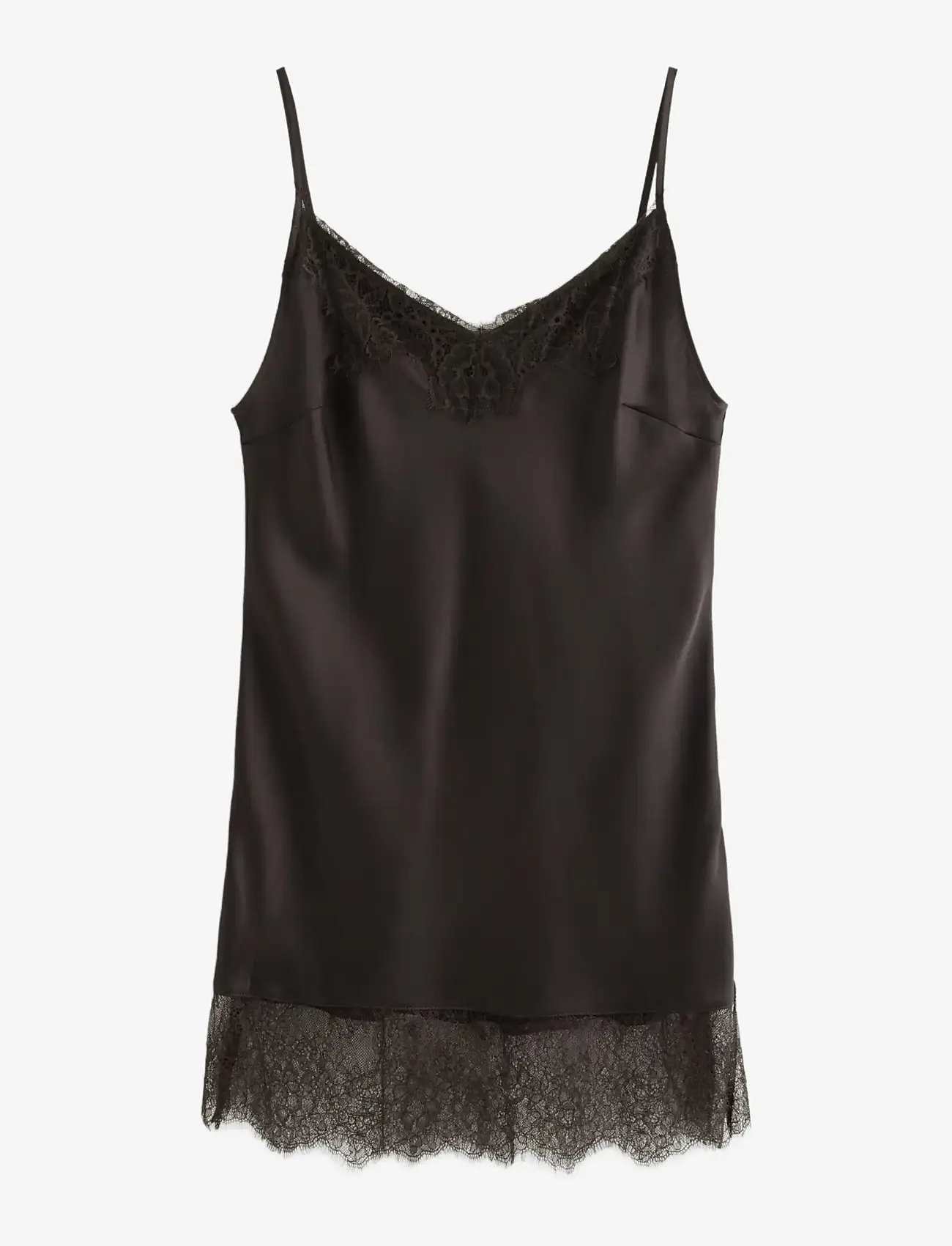 Lindex - Camisole in satin - special occasions - dark brown - 1
