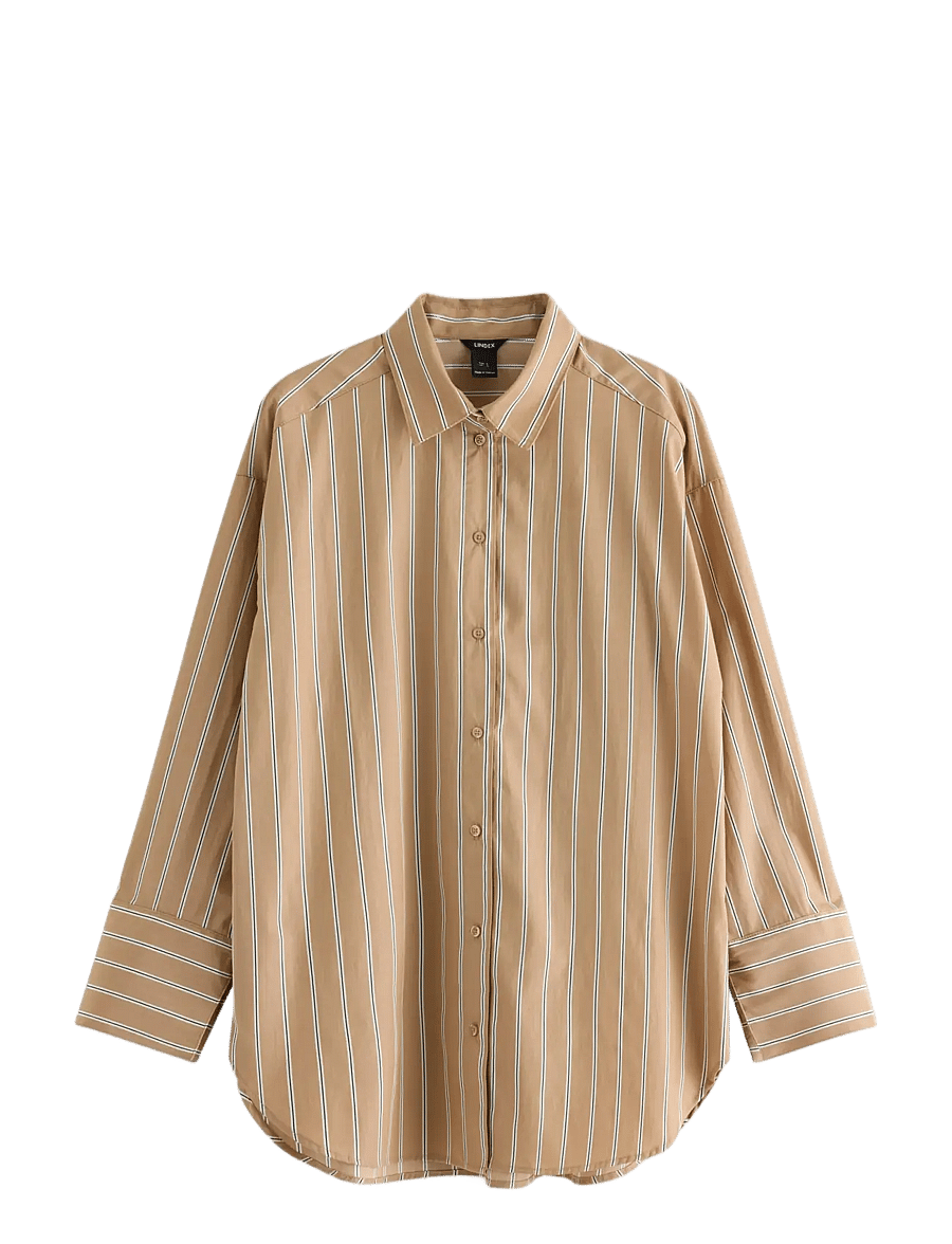 Lindex - Oversized shirt - overshirts - dark beige - 1