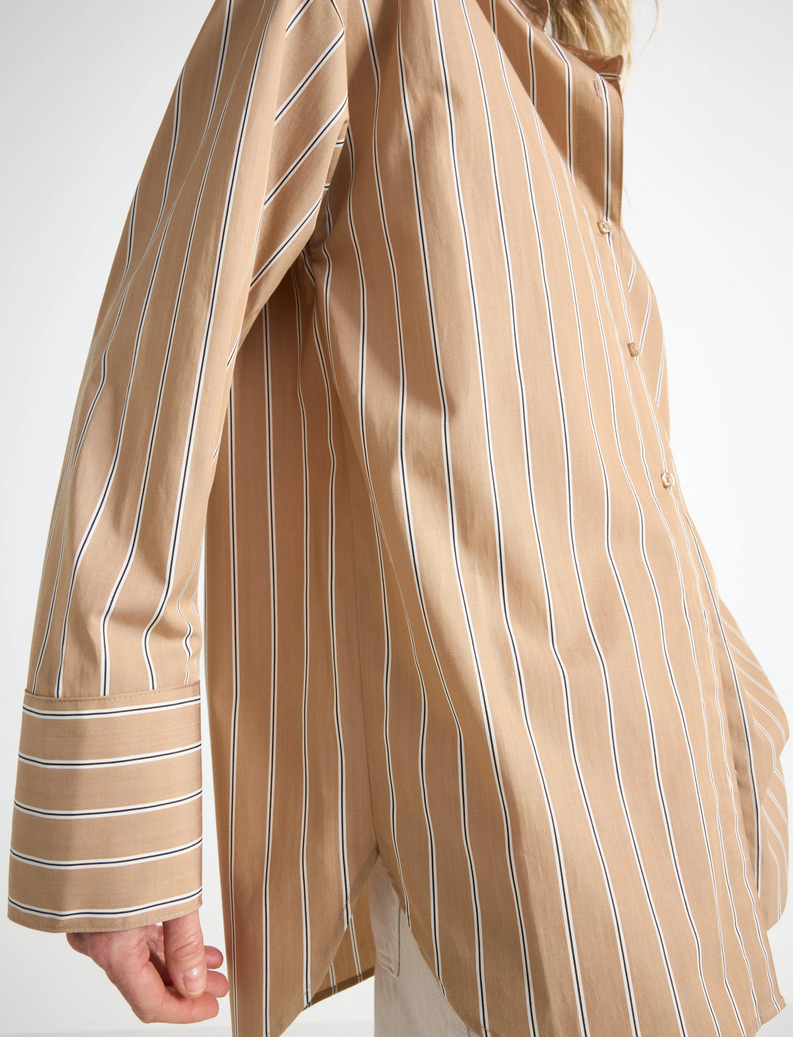 Lindex - Oversized shirt - overshirts - dark beige - 4