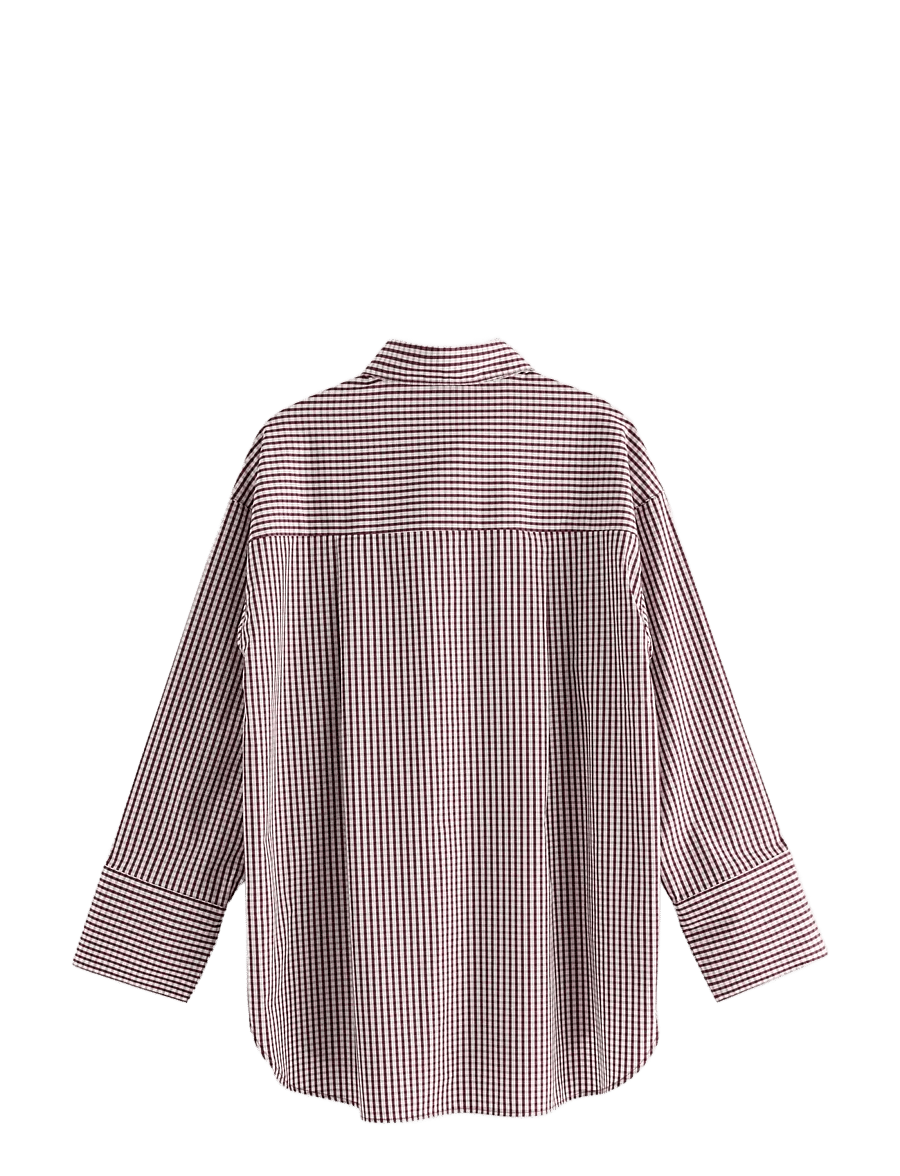 Lindex - Oversized shirt - overshirts - dark dusty red - 2