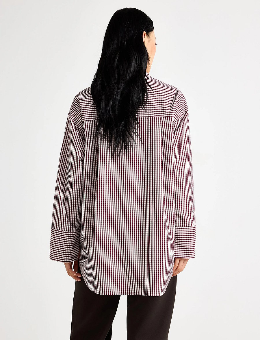 Lindex - Oversized shirt - overshirts - dark dusty red - 3