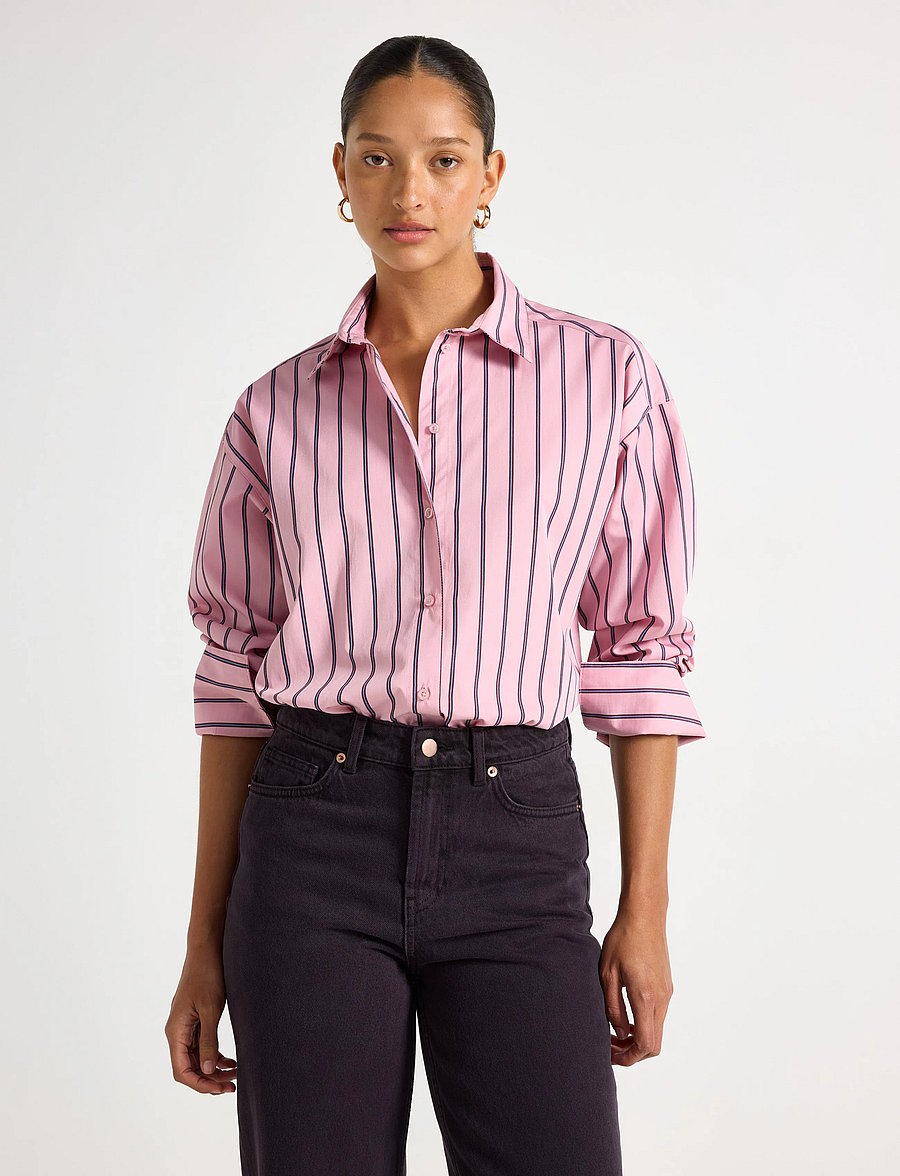 Lindex - Oversized shirt - overshirts - light dusty pink - 0