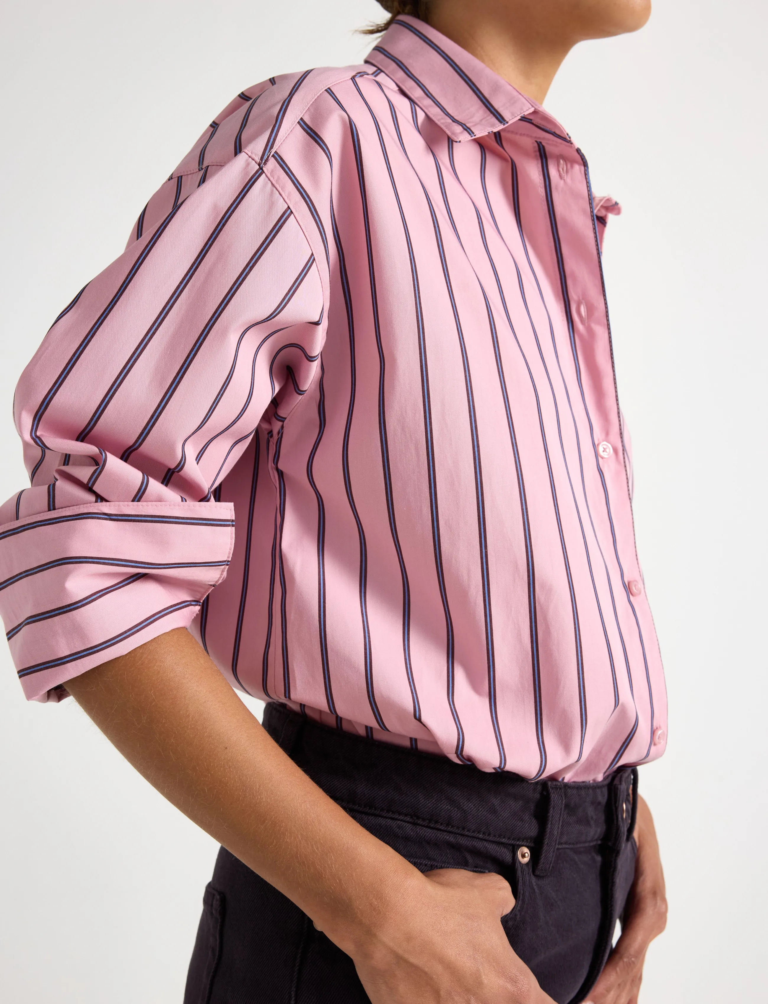 Lindex - Oversized shirt - overshirts - light dusty pink - 4