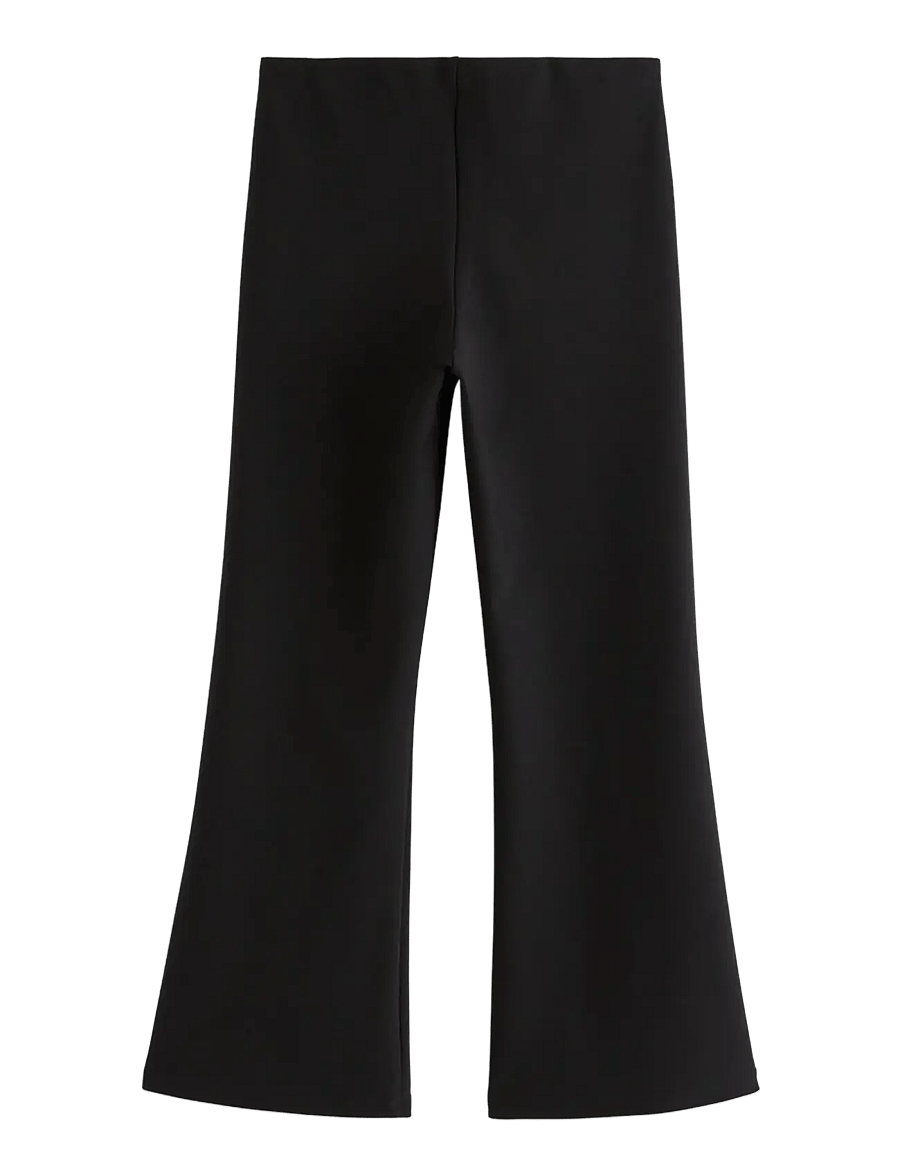 Lindex - Flared cropped trousers - alt laiad püksid - black - 2