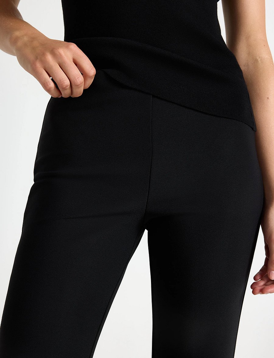 Lindex - Flared cropped trousers - alt laiad püksid - black - 4