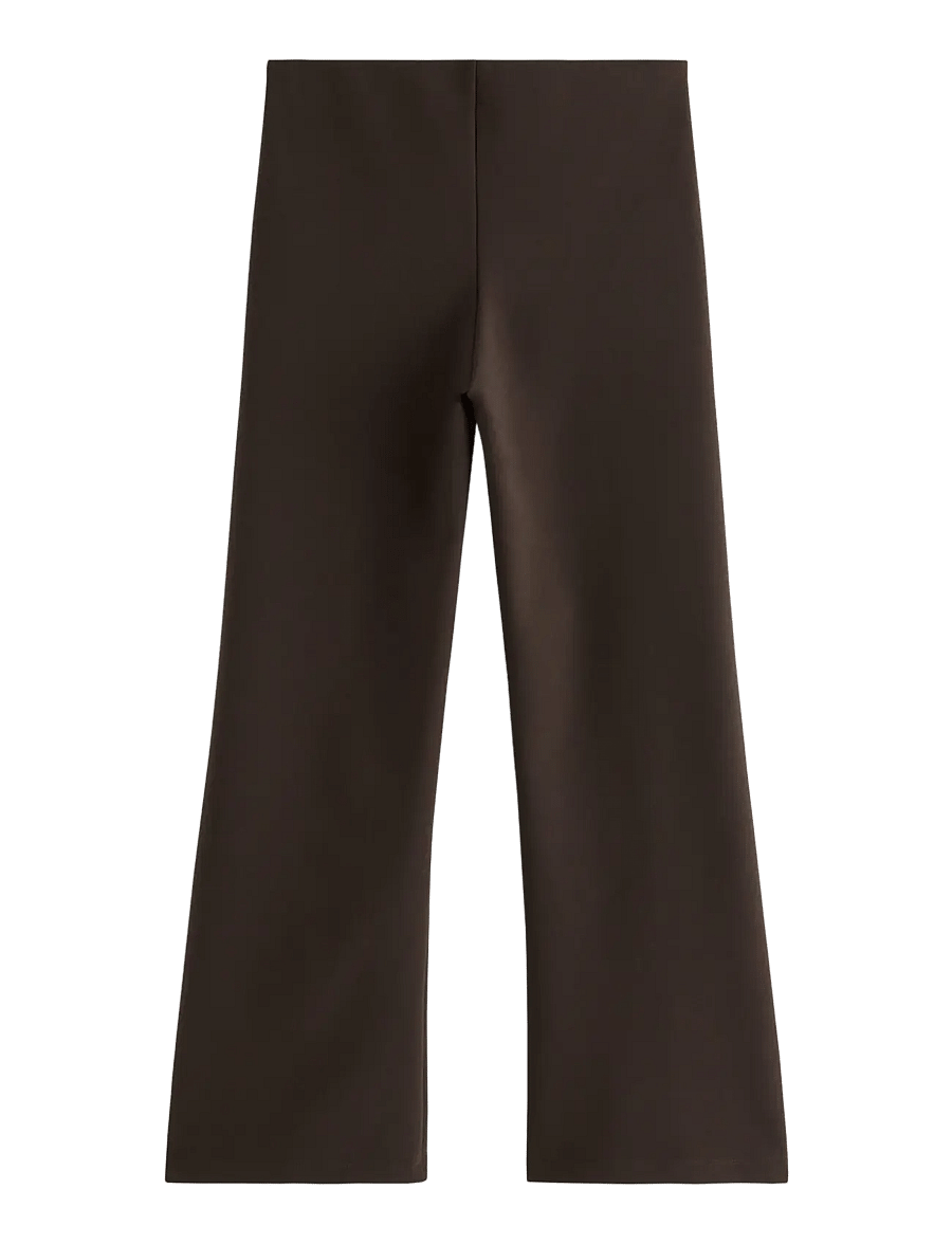 Lindex - Flared cropped trousers - flare bukser - dark brown - 2