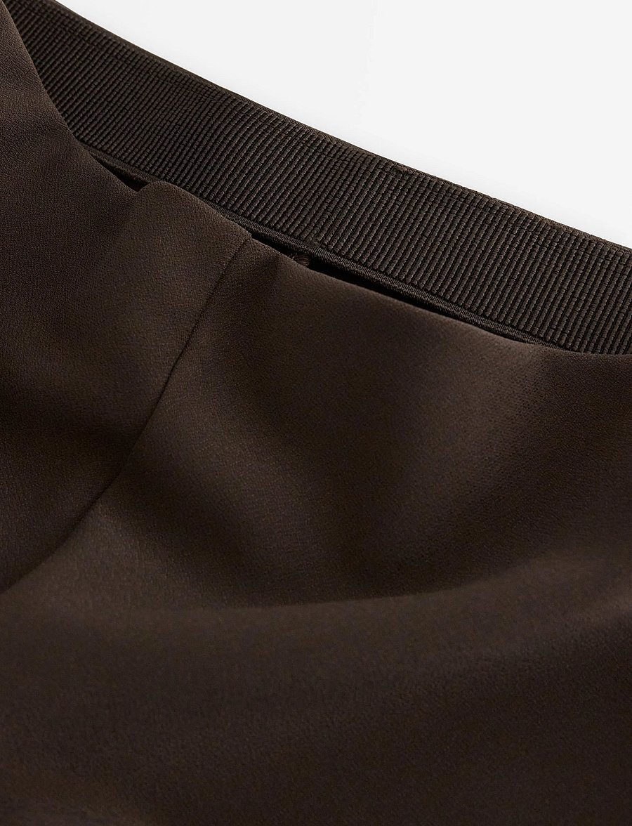 Lindex - Flared cropped trousers - flare bukser - dark brown - 5