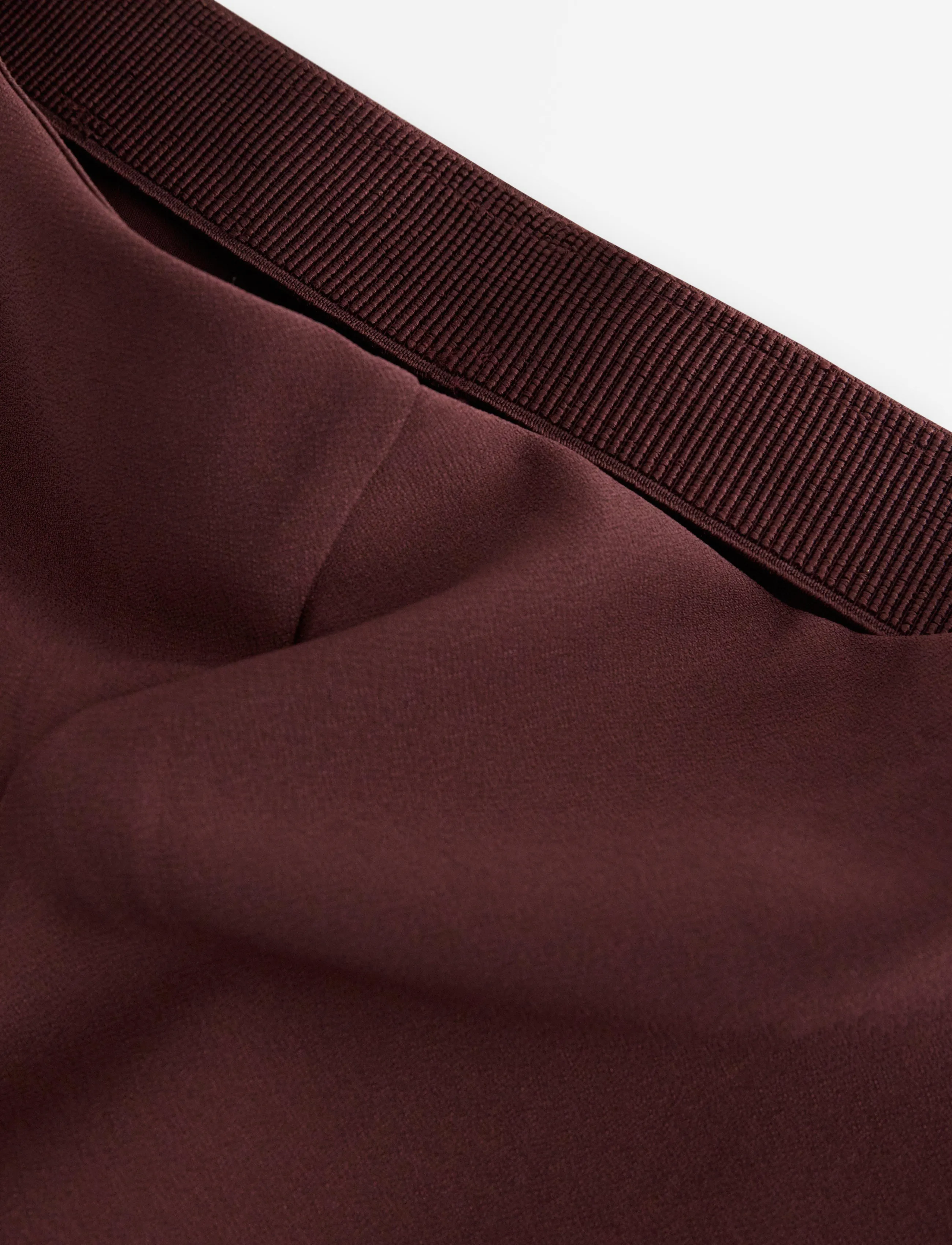 Lindex - Flared cropped trousers - flare bukser - dark dusty red - 5