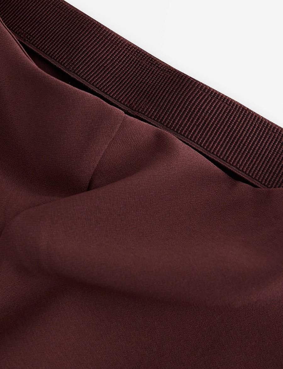 Lindex - Flared cropped trousers - flare bukser - dark dusty red - 5