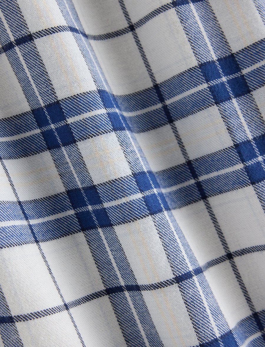 Lindex - Pyjama trousers in flannel - dark blue - 5