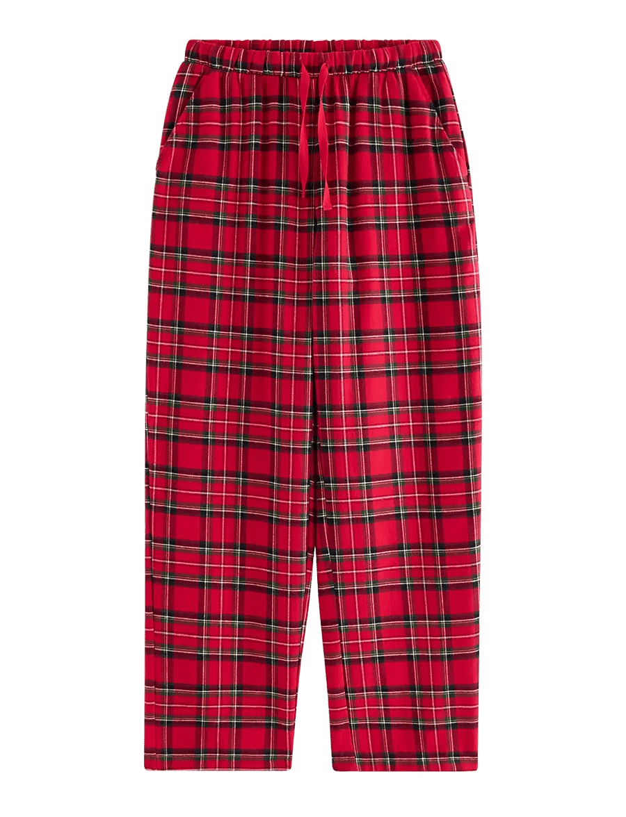 Lindex - Pyjama trousers in flannel - red - 0