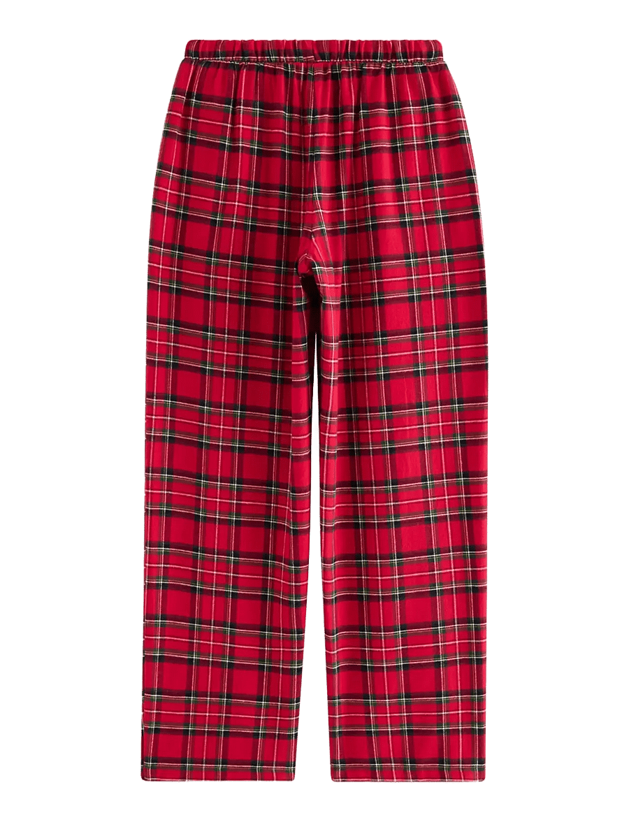Lindex - Pyjama trousers in flannel - red - 1