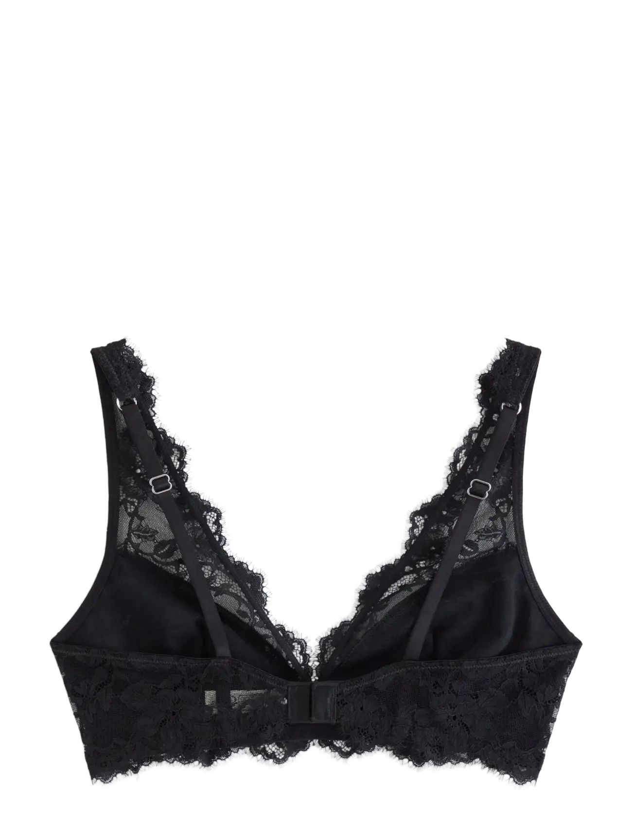 Lindex - Unpadded bralette in lace - bralette - black - 2