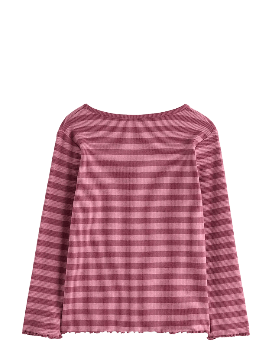 Lindex - Ribbed long-sleeved top - langærmede t-shirts - dark dusty pink - 2