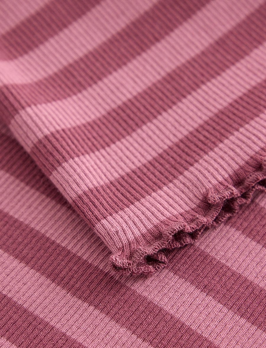 Lindex - Ribbed long-sleeved top - langærmede t-shirts - dark dusty pink - 5