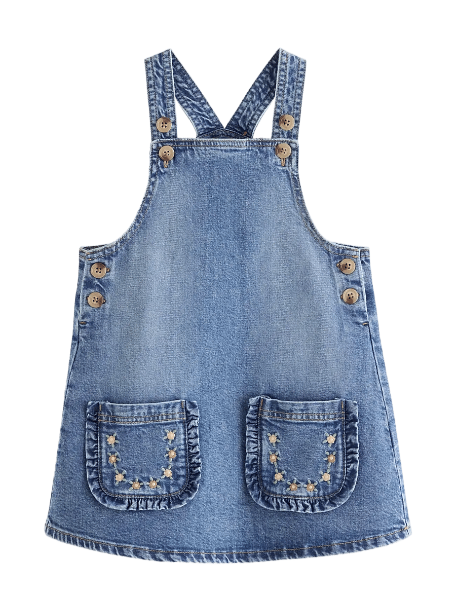 Lindex - Bib dress in denim - latzkleid - denim - 0
