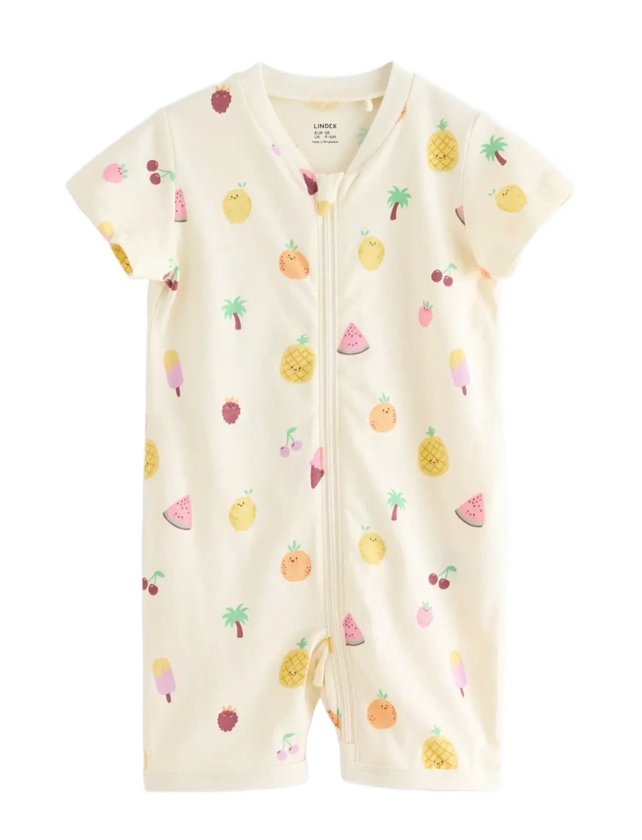 Lindex Pyjama Romper, 62, Pyjamas, Weiß - Pyjamas Onesie, Kinder