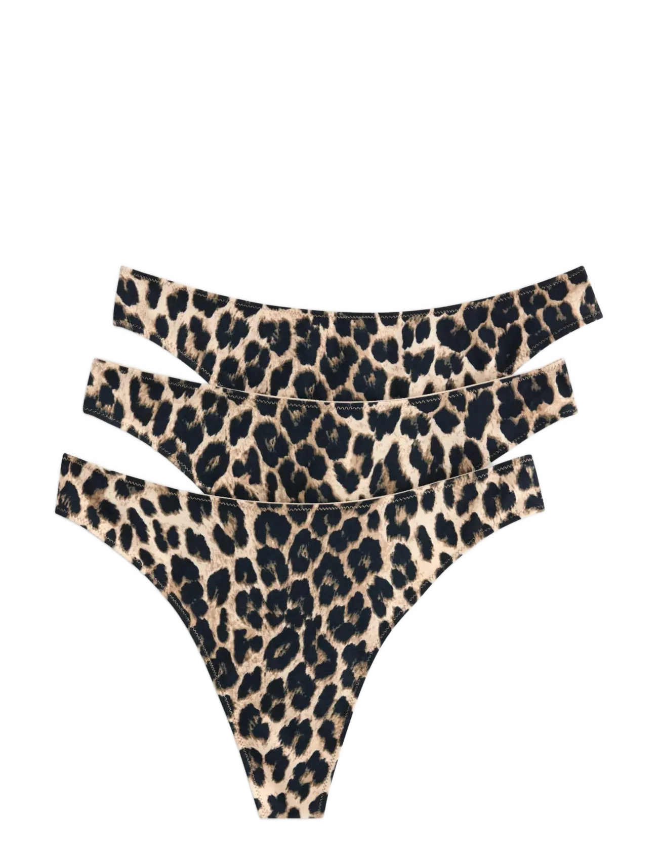 Lindex 3-pack thong with low waist - String - LIGHT BROWN / multi