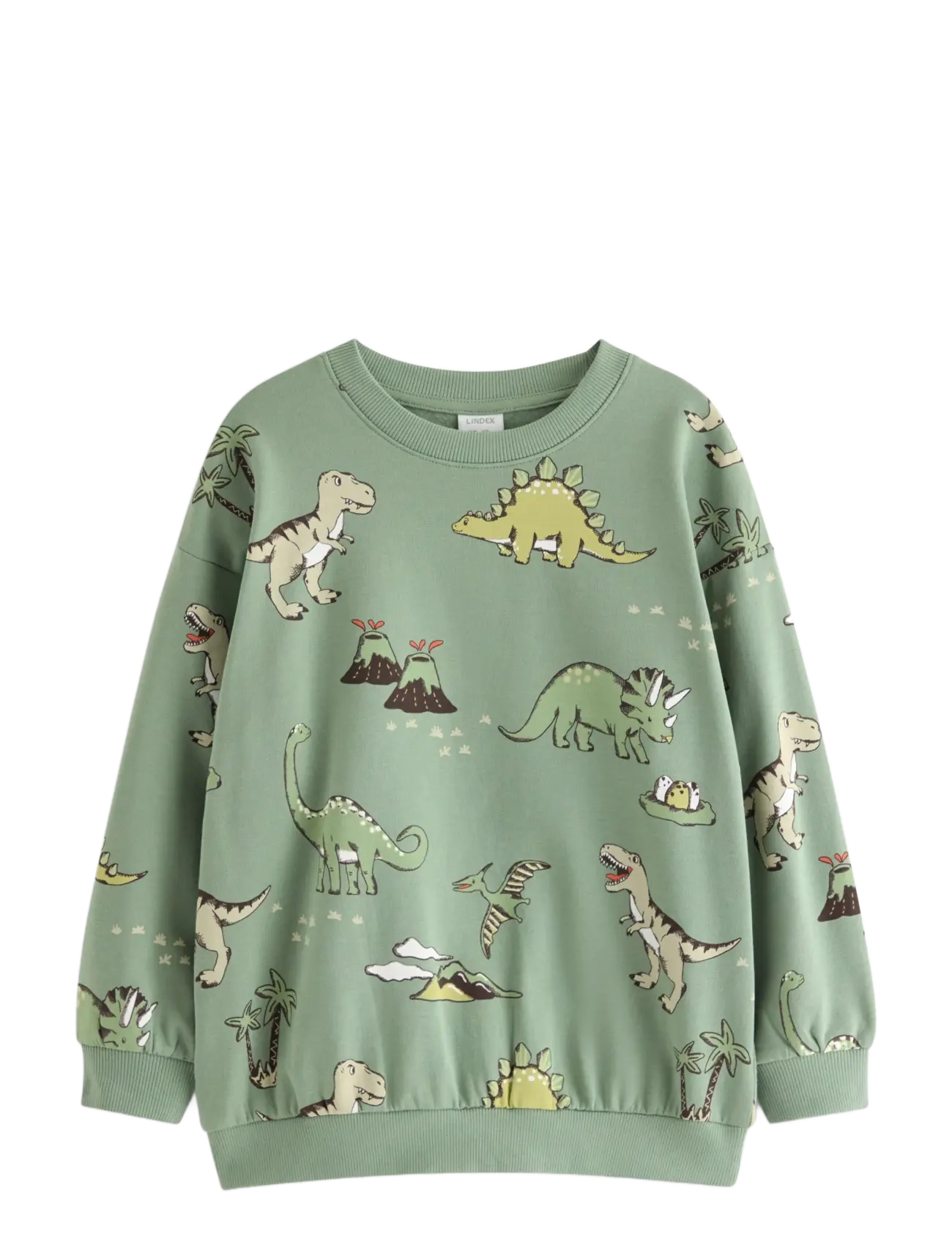Lindex Sweatshirt with brushed inside - Tops - LIGHT KHAKI / khaki/green