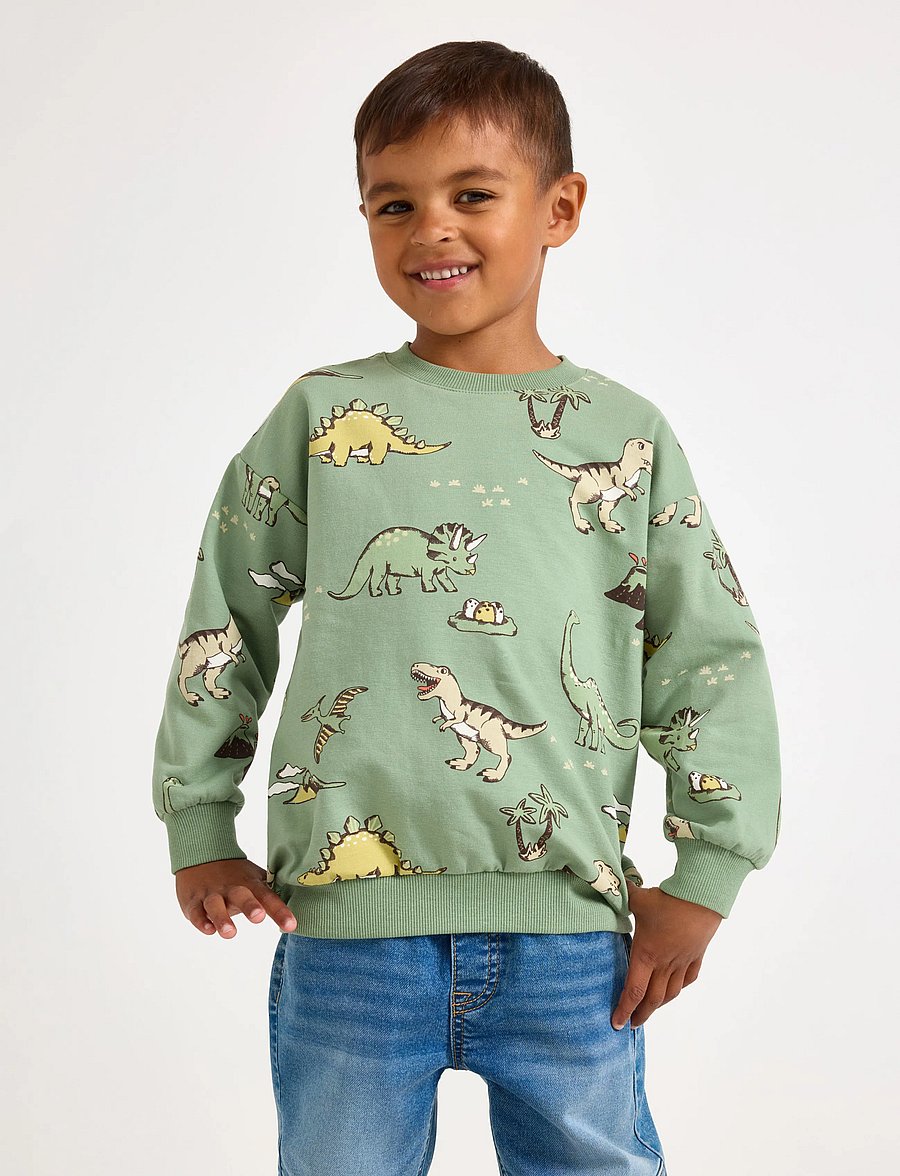 Lindex - Sweatshirt with brushed inside - sweatshirts - light khaki - 0