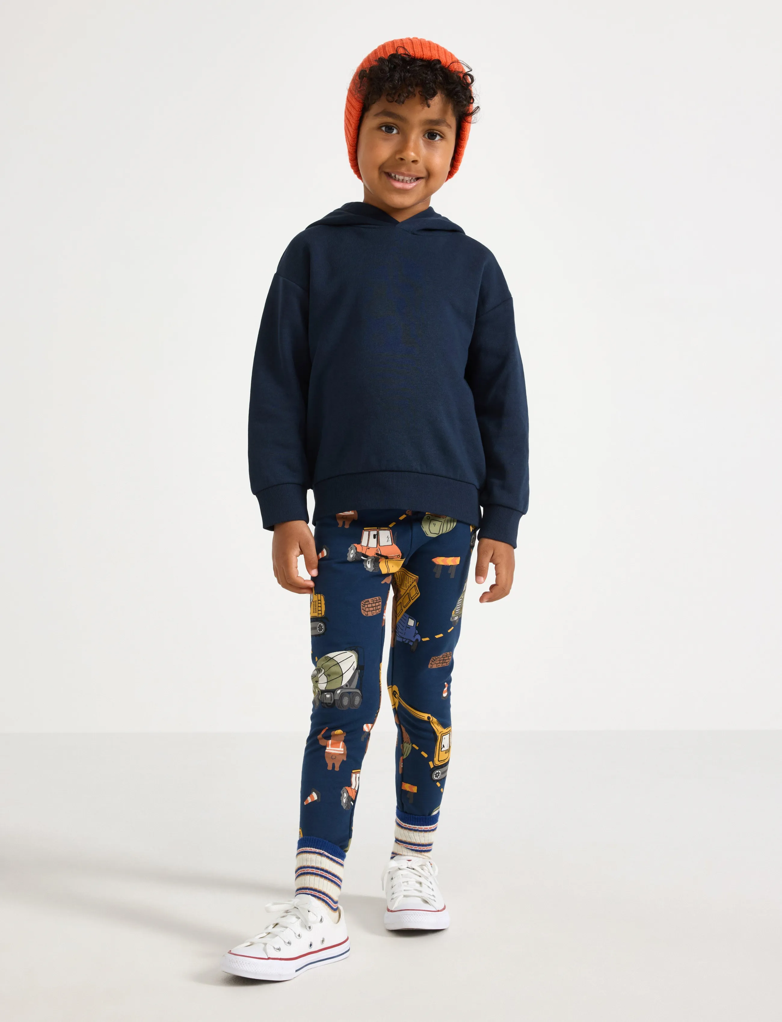 Lindex Leggings With Brushed Inside, 116, Unterteile, Marineblau - Leggings, Kinder