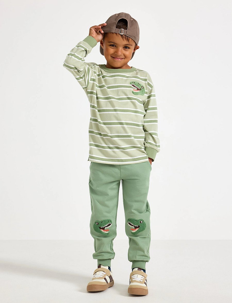 Lindex - Joggers with brushed inside - light khaki - 0