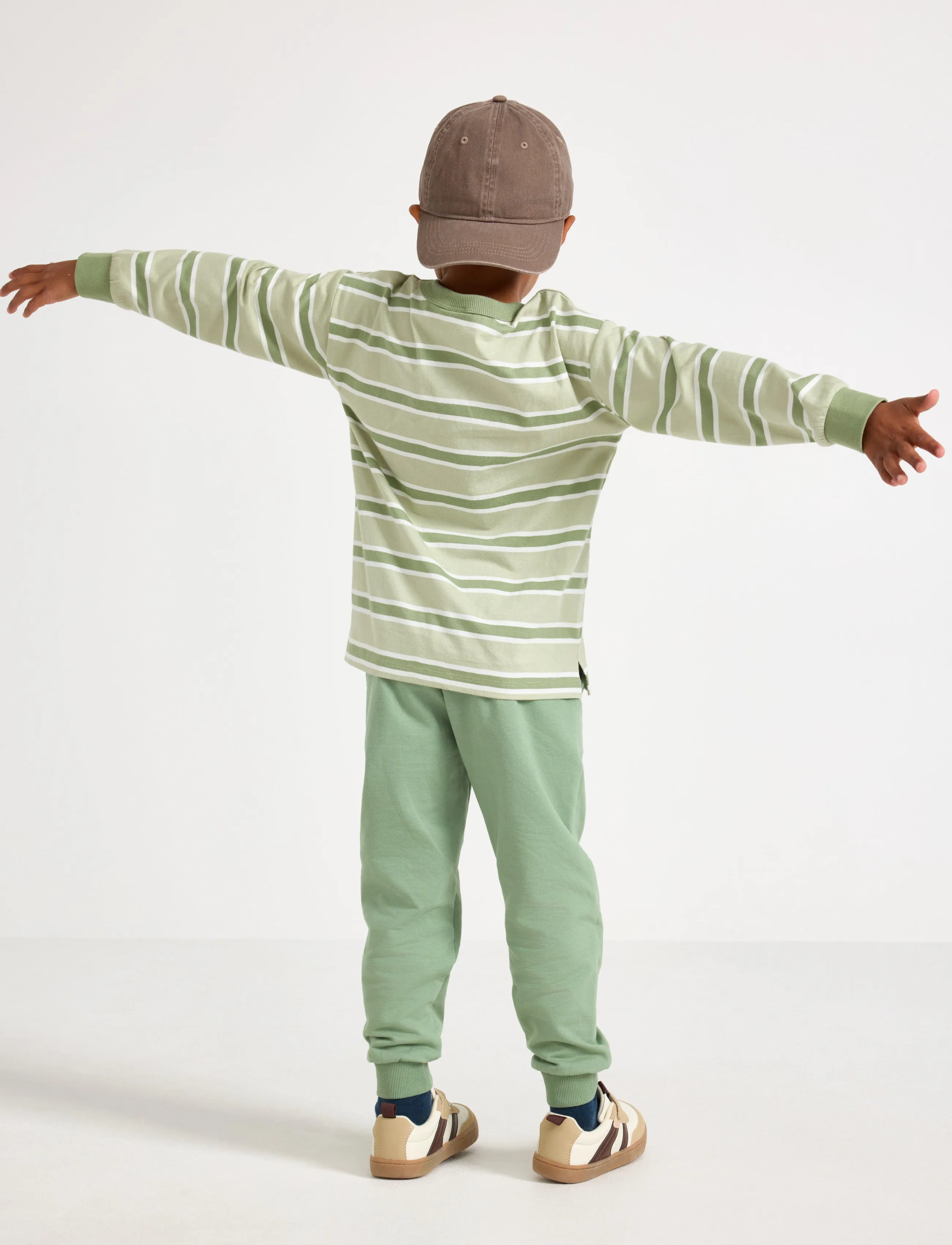 Lindex - Joggers with brushed inside - light khaki - 3