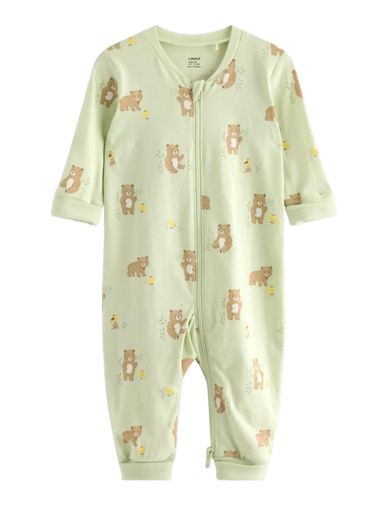 Lindex Pyjamas, Børn, Printet Baby Sovedragt, Grøn, Str: 50