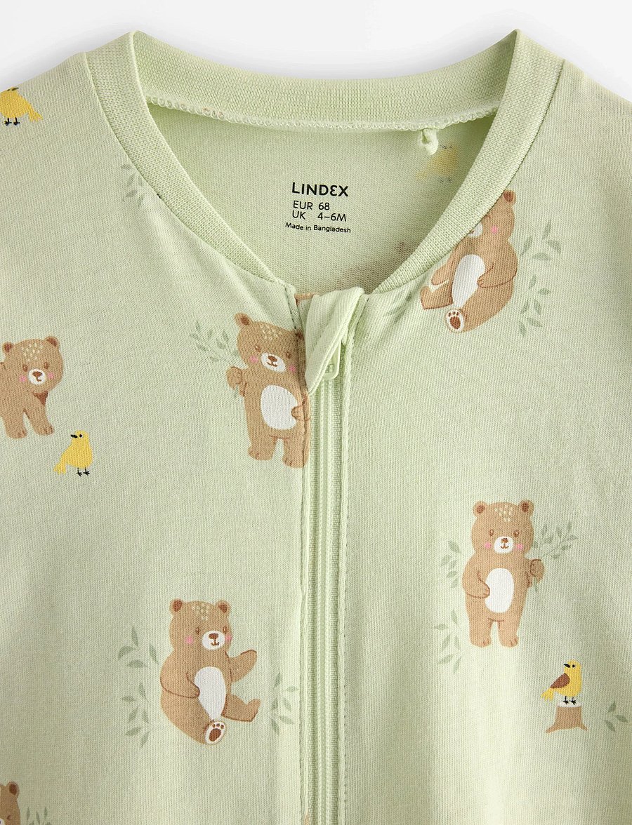 Lindex - Pyjamas - pidžaama-kombinesoonid - light dusty green - 2