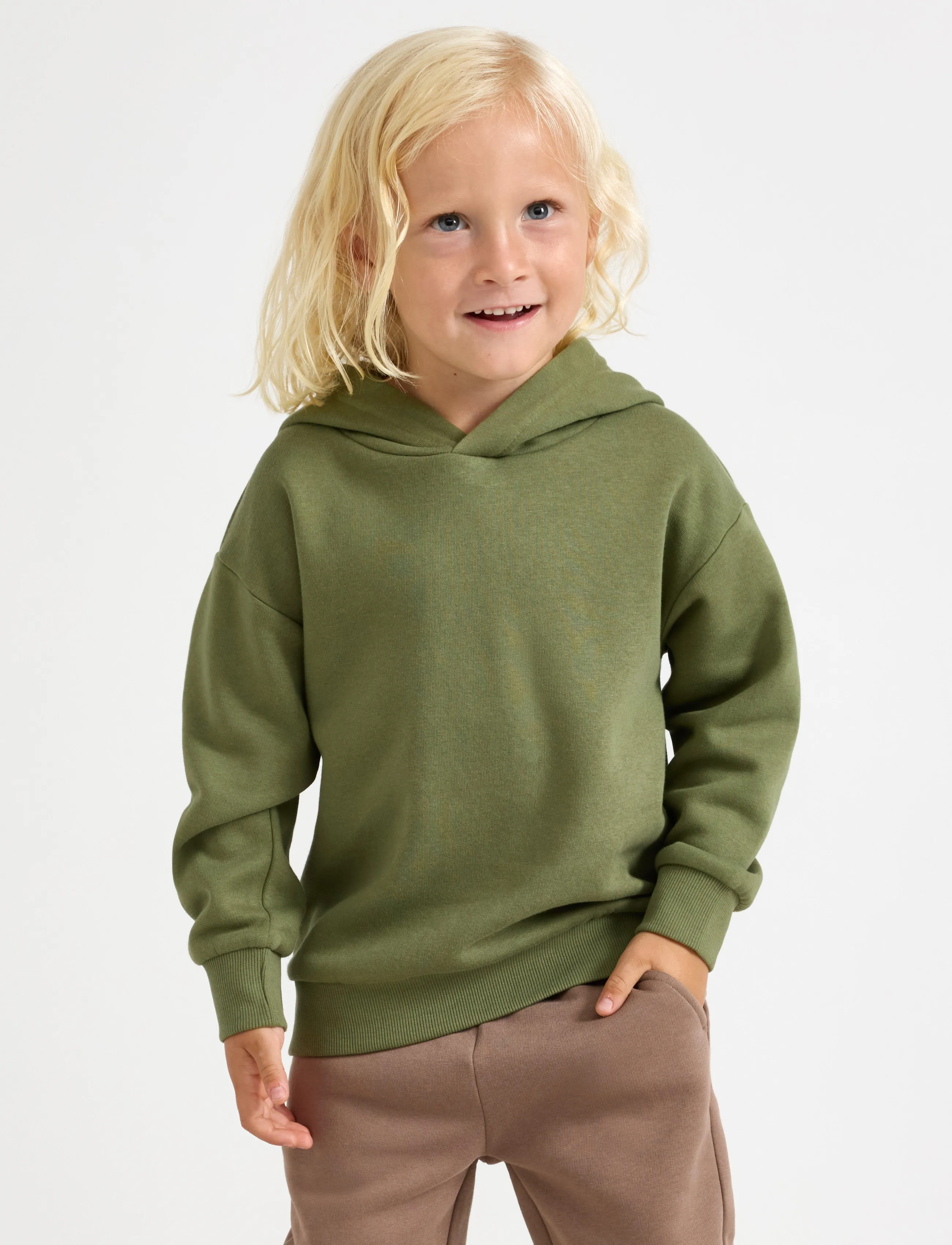 Lindex Hoodie, Kinder, Hoodie, Khakigrün, Gr.110