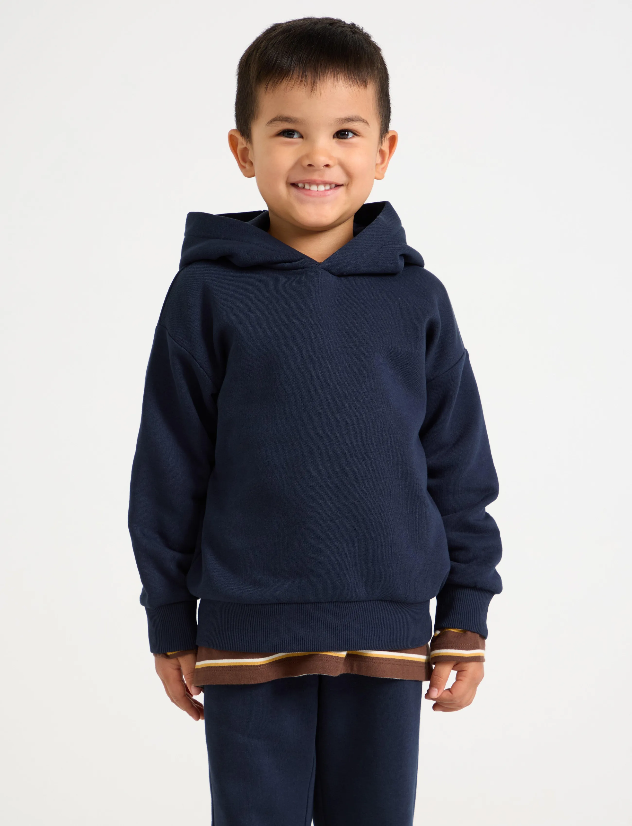 Lindex Hoodie, Børn, Hættetrøje, Navy, Str: 140
