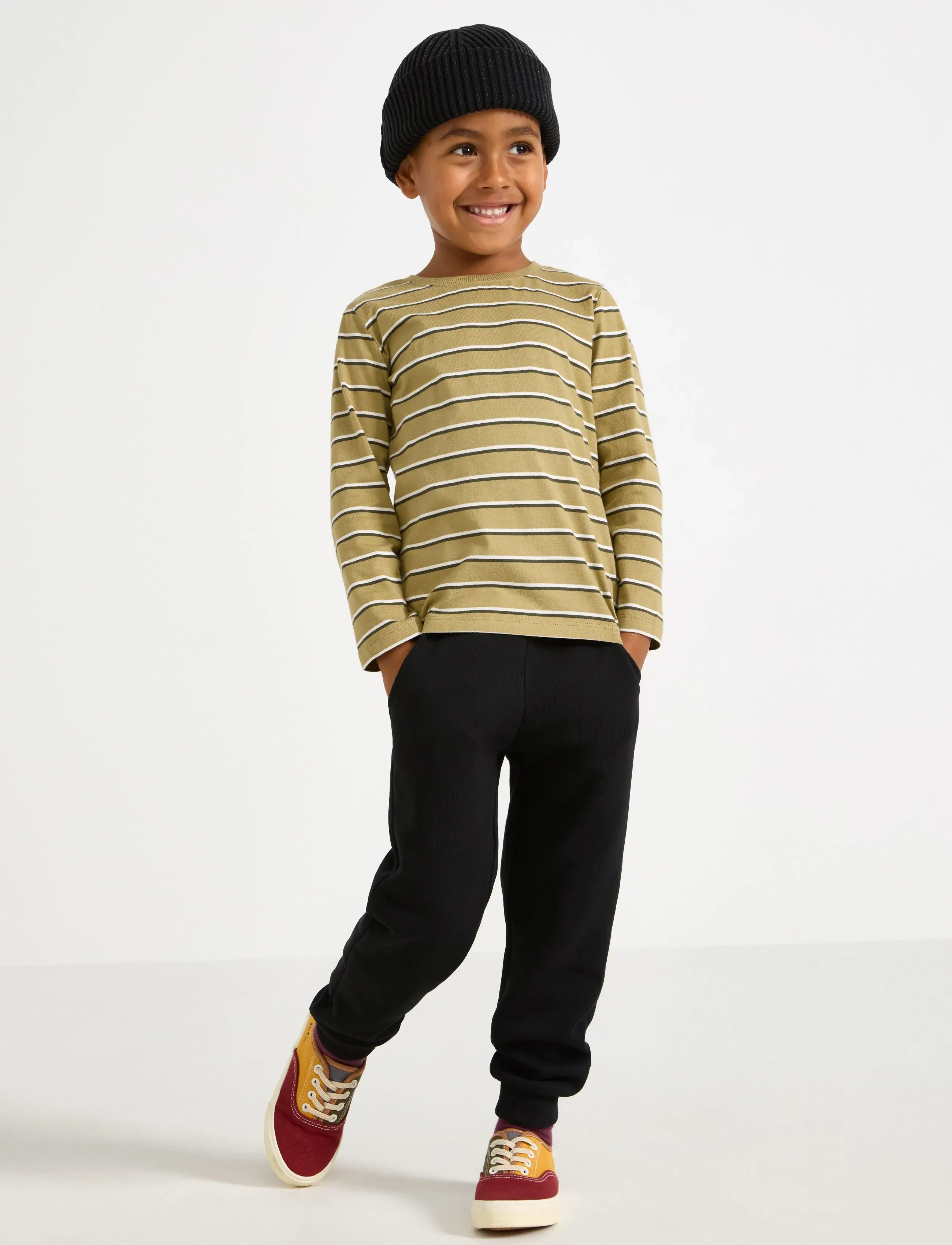 Lindex - Joggers with brushed inside - mjukisbyxor - black - 0